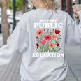 Support Public Education Cute Floral Teacher Red For Ed Women's Sweatshirt Back Print Ash Support Public Education Cute Floral Teacher Red For Ed Women's Sweatshirt Back Print Ash