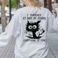 I Survived 67 Days Of School Teachers Students Humor Women's Sweatshirt Back Print Ash I Survived 67 Days Of School Teachers Students Humor Women's Sweatshirt Back Print Ash