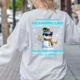 Surviving The Teacher Life Pjs Pajamas Christmas Xmas Teache Women's Sweatshirt Back Print Ash