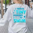 Swimming Teacher I Teach Tiny Humans To Swim Swim Instructor Women's Sweatshirt Back Print Ash Swimming Teacher I Teach Tiny Humans To Swim Swim Instructor Women's Sweatshirt Back Print Ash