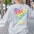 It Takes A Big Heart To Shape Little Minds Teacher Student Men Women Kids Women's Sweatshirt Back Print Ash