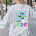 It Takes A Lot Of Sparkle To Be A Teacher Rainbow Fish For Men Women Women's Sweatshirt Back Print Ash