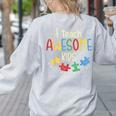 I Teach Awesome Kids Shirt Autism Special Education Teacher Women's Sweatshirt Back Print Ash I Teach Awesome Kids Shirt Autism Special Education Teacher Women's Sweatshirt Back Print Ash