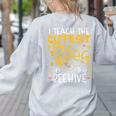 I Teach The Cutest Bees In The Beehive Teacher Women's Sweatshirt Back Print Ash