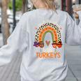I Teach The Cutest Little Turkeys Thanksgiving Teacher Men Women Girls Kids Women's Sweatshirt Back Print Ash I Teach The Cutest Little Turkeys Thanksgiving Teacher Men Women Girls Kids Women's Sweatshirt Back Print Ash