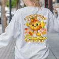 I Teach The Cutest Pumpkins In The Patch Teacher Halloween Women's Sweatshirt Back Print Ash