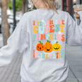I Teach The Cutest Pumpkins In The Patch Teacher Women's Sweatshirt Back Print Ash