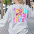 Teach Love Inspire Preppy Back To School Teacher Women Women's Sweatshirt Back Print Ash Teach Love Inspire Preppy Back To School Teacher Women Women's Sweatshirt Back Print Ash