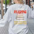 I Teach Reading Because Math Teachers Need Heroes Too Men Women Women's Sweatshirt Back Print Ash
