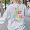 I TEACH ROCKSTARS Band Vibes Teacher Rocks My Music Teaching Women's Sweatshirt Back Print Ash I TEACH ROCKSTARS Band Vibes Teacher Rocks My Music Teaching Women's Sweatshirt Back Print Ash