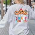 I Teach Smart Cookies Cute Back To School Teacher Women's Sweatshirt Back Print Ash