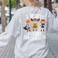 I Teach Superheroes Cute Back To School Teacher Women's Sweatshirt Back Print Ash I Teach Superheroes Cute Back To School Teacher Women's Sweatshirt Back Print Ash