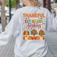 Teach Thanksgiving Teacher Thankful For My 1st Grade Turkeys Women's Sweatshirt Back Print Ash Teach Thanksgiving Teacher Thankful For My 1st Grade Turkeys Women's Sweatshirt Back Print Ash
