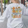 I Teach Tiny Humans About Jesus Christian Teacher Religious Women's Sweatshirt Back Print Ash I Teach Tiny Humans About Jesus Christian Teacher Religious Women's Sweatshirt Back Print Ash