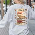 I Teach History Month Black Teacher Melanin Women's Sweatshirt Back Print Ash