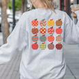 Teacher Apple Back To School Art For School Supplies Women's Sweatshirt Back Print Ash Teacher Apple Back To School Art For School Supplies Women's Sweatshirt Back Print Ash