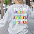 Teacher Besties Because Going Crazy Alone Is Not Fun Women's Sweatshirt Back Print Ash Teacher Besties Because Going Crazy Alone Is Not Fun Women's Sweatshirt Back Print Ash