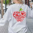 Teacher Day T Shirt Appreciation Day Apple Teach Learn Women's Sweatshirt Back Print Ash Teacher Day T Shirt Appreciation Day Apple Teach Learn Women's Sweatshirt Back Print Ash