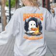 Teacher Halloween Ghost Reading Book Animal Boooks Are Women's Sweatshirt Back Print Ash Teacher Halloween Ghost Reading Book Animal Boooks Are Women's Sweatshirt Back Print Ash