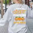 Teacher Halloween Pre-K Teacher Kindergarten Cutest Pumpkins Men Women Kids Women's Sweatshirt Back Print Ash Teacher Halloween Pre-K Teacher Kindergarten Cutest Pumpkins Men Women Kids Women's Sweatshirt Back Print Ash