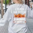 Teacher Halloween I Teach The Cutest Pumpkins In The Patch Women's Sweatshirt Back Print Ash