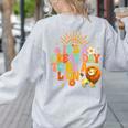 Teacher Life Back To School It's A Great A Day To Be A Lion Women's Sweatshirt Back Print Ash