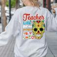 Teacher Life Got Me Feeling Un Poco Loco Women's Sweatshirt Back Print Ash Teacher Life Got Me Feeling Un Poco Loco Women's Sweatshirt Back Print Ash