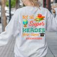 Teacher Not All Superheroes Wear Capes Teacher Squad Women's Sweatshirt Back Print Ash Teacher Not All Superheroes Wear Capes Teacher Squad Women's Sweatshirt Back Print Ash