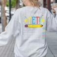 Teacher Power Of Yet Cant Do This Inspirational Women Men Women's Sweatshirt Back Print Ash