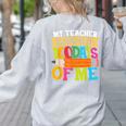 My Teacher Survived 100 Days Of Me 100th Day Of School Kids Women's Sweatshirt Back Print Ash My Teacher Survived 100 Days Of Me 100th Day Of School Kids Women's Sweatshirt Back Print Ash