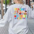 Teacher Of Tiny Superheroes Teach 100th Day Of School Women's Sweatshirt Back Print Ash Teacher Of Tiny Superheroes Teach 100th Day Of School Women's Sweatshirt Back Print Ash