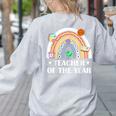 Teacher Of The Year Best Teacher Ever Men Women Women's Sweatshirt Back Print Ash Teacher Of The Year Best Teacher Ever Men Women Women's Sweatshirt Back Print Ash