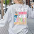 Teachers Are Just Superheroes In Disguise Back To School Women's Sweatshirt Back Print Ash Teachers Are Just Superheroes In Disguise Back To School Women's Sweatshirt Back Print Ash