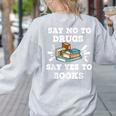 Teachers Red Ribbon Week Say No To Drugs Say Yes To Books Women's Sweatshirt Back Print Ash Teachers Red Ribbon Week Say No To Drugs Say Yes To Books Women's Sweatshirt Back Print Ash