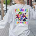 Teachers Are Superheroes Back To School Women's Sweatshirt Back Print Ash