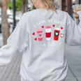 Teachers Valentine Day I Love My Class A Latte Coffee Women Women's Sweatshirt Back Print Ash Teachers Valentine Day I Love My Class A Latte Coffee Women Women's Sweatshirt Back Print Ash