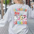 Teaching Future Leaders Groovy Teacher Back To School Women's Sweatshirt Back Print Ash Teaching Future Leaders Groovy Teacher Back To School Women's Sweatshirt Back Print Ash