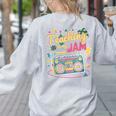 Teaching Is My Jam Groovy Retro Teacher Back To School Women's Sweatshirt Back Print Ash Teaching Is My Jam Groovy Retro Teacher Back To School Women's Sweatshirt Back Print Ash