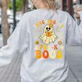 Teaching My Pre-K Boos Crew Teachers Halloween Ghost Women's Sweatshirt Back Print Ash