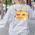 Teaching Is My Superpower Retro Comic Teacher Women's Sweatshirt Back Print Ash Teaching Is My Superpower Retro Comic Teacher Women's Sweatshirt Back Print Ash