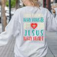 Teaching In My Veins Jesus In My Heart God Christian Teacher Women's Sweatshirt Back Print Ash