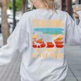 Teaching Is a Walk In Park Dinosaur Teacher Women's Sweatshirt Back Print Ash
