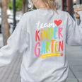 Team Kindergarten Teacher Student Back To School Women's Sweatshirt Back Print Ash