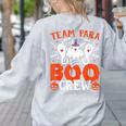Team Para Boo Crew Halloween Ghost Paraprofessional Teacher Women's Sweatshirt Back Print Ash