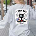 Test Day Stressed Cat Teacher Student Kids Testing Day Women's Sweatshirt Back Print Ash Test Day Stressed Cat Teacher Student Kids Testing Day Women's Sweatshirt Back Print Ash