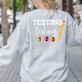 Testing Testing 123 Cute Math Teacher Student Test Day Men Women Girls Kids Women's Sweatshirt Back Print Ash Testing Testing 123 Cute Math Teacher Student Test Day Men Women Girls Kids Women's Sweatshirt Back Print Ash