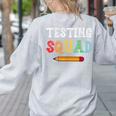 Testing Squad Costume Test Day Teacher Student School Women's Sweatshirt Back Print Ash