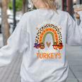 Thankful For My 5th Grade Turkeys Thanksgiving Teacher Women's Sweatshirt Back Print Ash Thankful For My 5th Grade Turkeys Thanksgiving Teacher Women's Sweatshirt Back Print Ash