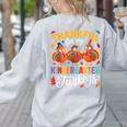Thankful For My Kindergarten Turkeys Thanksgiving Teacher Women's Sweatshirt Back Print Ash