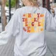 In My Thankful Teacher Era Autumn Thanksgiving Fall Season Women's Sweatshirt Back Print Ash In My Thankful Teacher Era Autumn Thanksgiving Fall Season Women's Sweatshirt Back Print Ash